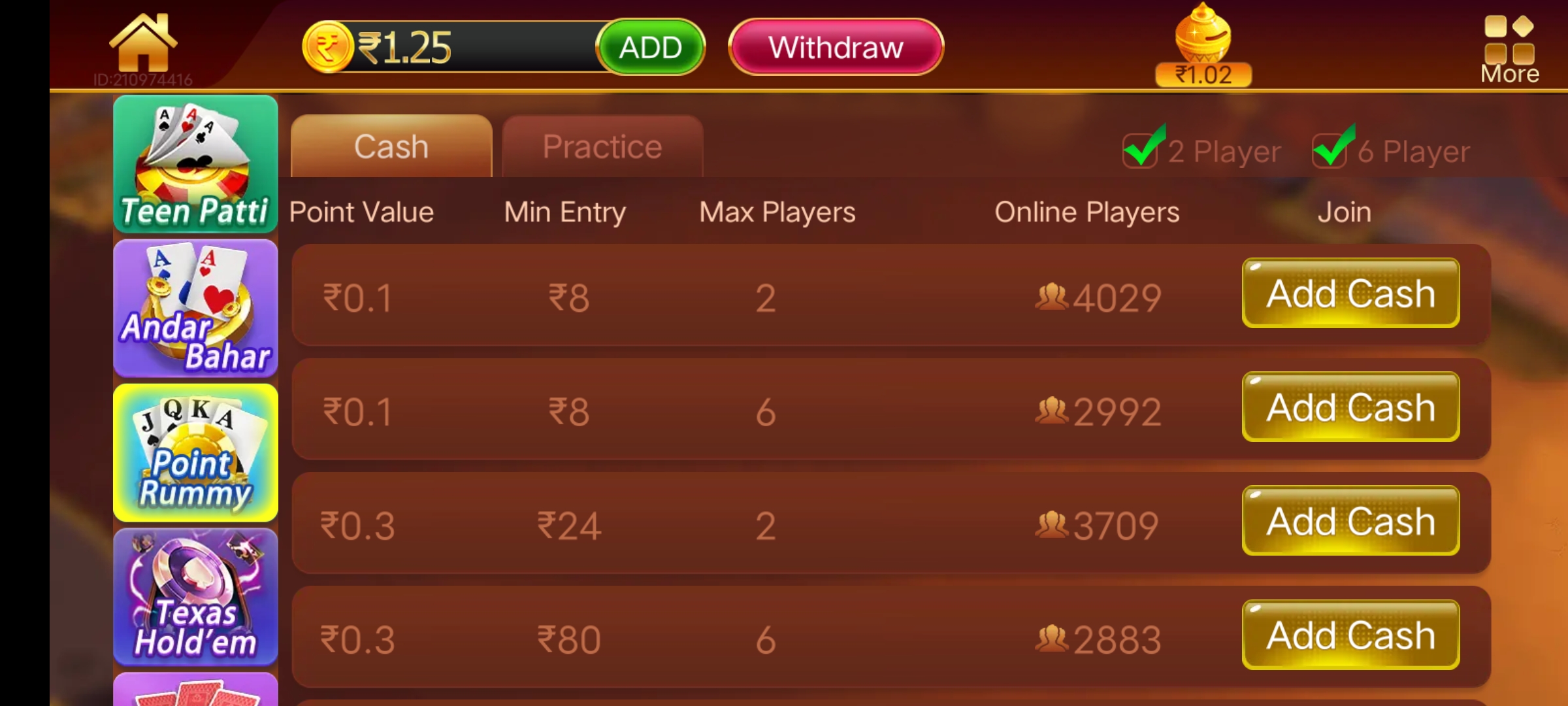 Teen patti master Play online Indian card 2026
